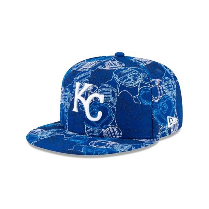 MLB Kansas City Royals Cap Chaos 59Fifty Fitted (KOJ1072) - Blue New Era Caps